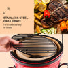 CERAMIC KAMADO GRILL OVEN SMOKER BBQ BARBEQUE MEAT FOOD GRILLED GARDEN OUTDOOR