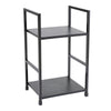 2 Tier Industrial Bookshelf Storage Shelf Unit Display Rack for Home Living Room