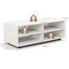 Modern TV Stand for TVs up to 40 Inch Wooden 4 Cubbies Media TV Console Table