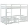 Bunk Beds Kids Children High Sleeper Single 3ft Bed Frame Solid Pine Wood White