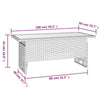 Tidyard Garden Table Coffee Table Weather Resistant, Patio Table with Lift M8I4