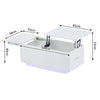 High Gloss Coffee Table Lift Up With StorageSofa End Table LED Light Modern
