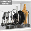 7 Tier Saucepan Pan Lids Storage Rack Cupboard Cabinet Kitchen Shelving Expandab