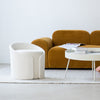 Teddy Fleece Vanity Stool Round Seat Low Back Makeup Chair Bedroom Dressing Room