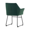 2PC Green Dining Chair Velvet Padded Seat Dining Room Kitchen Chair Modern