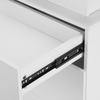 Bedside Tables White High Gloss LED Cabinets 2 Drawers Nightstand Modern Bedroom