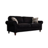 2, 3 Seater Black Linen Fabric Couch Sofa Armchair with 2 Pillows Living Room