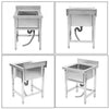 Metal Domestic Commercial Catering Sink Stainless Steel Bowl Wash Basin Kitchen