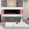 50"LED Fireplace White Surround Suite Wall/Stand Wide Electric Fire 7Color Frame