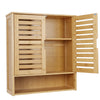 UK Large Bamboo Bathroom Cabinet Wall Mounted Kitchen Cabinet Cupboard Organizer