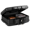 Fire & Water Resistant Security Safe Box Portable Safe Box Chest W/Key Lock
