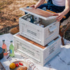 Folding Camping Storage Box Trunk Organizer Lidded Outdoo Car Picnic Garage Home