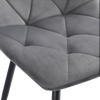 Set of 4 Velvet Dining Chairs Padded Seat Metal Legs Kitchen Home Office UK