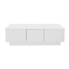 Coffee Table with Hidden Compartment and Storage Drawers for Living Room White