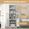 163cm Tall Bathroom Storage Cabinet Freestanding Kitchen Pantry Cupboard