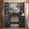 LED Mirror Dressing Table Vanity Set with Storage Cabinet Drawer Shelf Bedroom