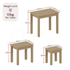 Set of 3 Nest of Tables Nesting Coffee Side End Wooden Nest Furniture Oak Veneer