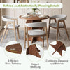 Round Dining Table for 4, 31.5'' Modern Farmhouse Kitchen Table for Dining Room