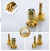 Brass Bathroom Rainfall Shower Mixer Valve Set Shower Head Bath Taps Faucet Kit