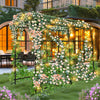 220cm Garden Arch Trellis Extra Tall Metal Tunnel Trellises Arbors with Stakes
