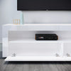 Modern TV Unit Cabinet White Stand High Gloss Sideboard 120cm with LED RGB Light