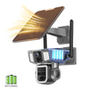Solar Triple-Lens Linkage Camera 10X Zoom WiFi Security Cameras Surveillance