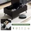 Black Coffee Table Lift Up Top With Storage Living Room Home Office