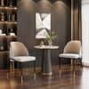 Set of 2 Leather Dining Chairs Kitchen Corner Side Chairs Bicolour Padded Seat