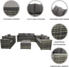 RATTAN GARDEN FURNITURE 9 SEATER SET CHAIRS SOFA TABLE OUTDOOR PATIO WICKER