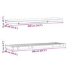 Futon Sofa Bed with White 80x206x11 Solid Wood Pine M4N8