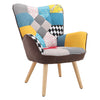 Retro Modern Armchair Wing Back Button Chair Single Sofa Seat Upholstery Linen