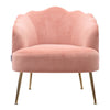 Scallop Back Armchair Cocktail Sofa Accent Seat Living Bedroom Cafe Lounge Sofa
