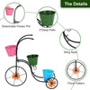 Bicycle Planter Metal Plant Stand Garden Bike Flower Pot Cart Holder Basket Deco