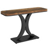 40" Console Table Narrow Entryway Foyer Table with Geometric Base
