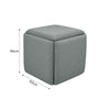 5pcs Cube Ottoman Stool Compact Dining Chairs Footstool Pouffe Seat Metal Leg