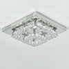 40cm Crystal Chandelier Square Ceiling Light LED Lamp Pendant Light Living Room