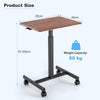 Mobile Standing Desk Height Adjustable Rolling Laptop Desk Overbed Table