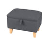 Footstool Fabric Linen Ottoman Bench Seat Foot Rest Stool Chair Storage Box