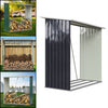 Metal Steel Outdoor Garden Shed Tools Log Wood Firewood Storage Rack Gable Roof