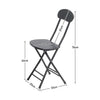 Folding Table Chair Patio In/Outdoor Furniture Wood Coffee Drink Desk Metal Legs