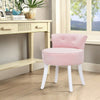 Velvet Pink Dressing Table Stool Makeup Chair Soft Padded Cushion Piano Seat NEW