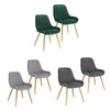 2/4/6x Dining Chairs Velvet Upholstered Seat Chairs Kitchen Home Restaurant Cafe