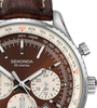 Sekonda Maverick Men’s 42mm Chronograph Watch, Brown Leather 50M Water Resistant