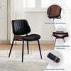 Set of 2 Dining Chairs with Arms Velvet PU Leather Chairs Kitchen