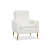 Modern Accent Chair Bedroom Upholstered Sherpa Armchair Single Sofa Chair