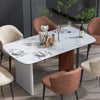 Rectangular Marble Dining Table Luxury Family Dinner Table Kitchen Living Room