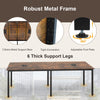Rectangle Seminar Table Training Table for 10 People-Brown