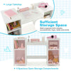 Toddler Vanity Table and Chair Set Princess Makeup Vanity Set-White