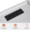 LED Nightstand USB Charger Outlet RGB End Table Versatile 2-Drawer Bedside Table