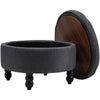 2 Sided Round Coffee Table Ottoman Stool Pouf Footstool Chair Padded Seat Pouffe